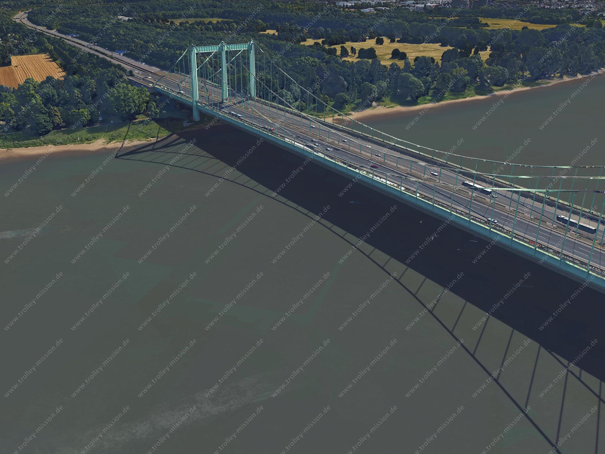 Autobahnbrücke in Köln-Rodenkirchen - Google Earth 2015